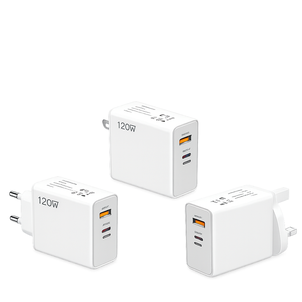 120W Type C USB Phone Charger Fast Charging Data Cable Mobile Phone Power Adapter For iPhone Xiaomi Huawei Samsung Wall Charger