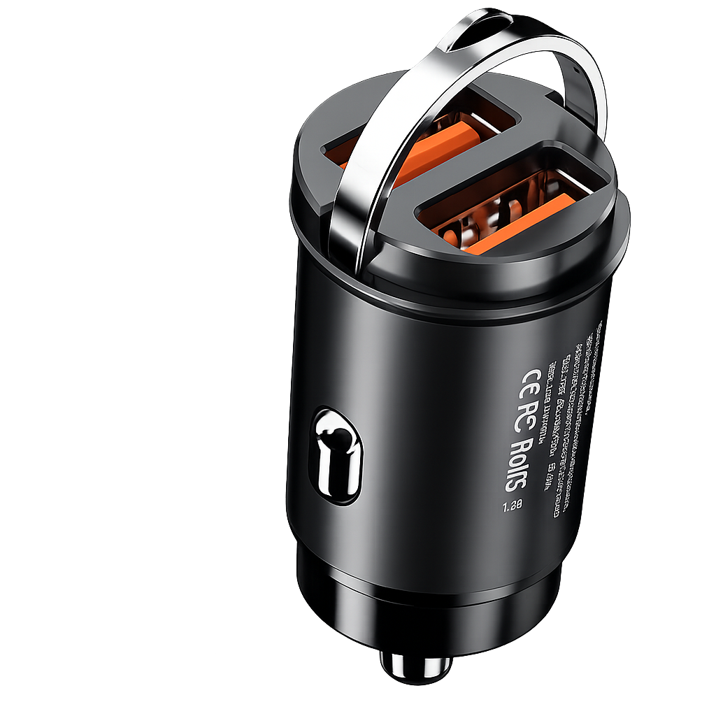 Mini 100W PD QC Pull Ring Fast Charging Car Charger USB C Car Phone Charger Adapter For iPhone 13 12 Xiaomi Samsung Huawei