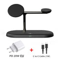 3 in 1 Wireless Charger For iPhone 12 13 14 15 16 ，for Apple Watch 10 9 8 7 6 / Airpods Pro /Galaxy Watch Fast Charging Station