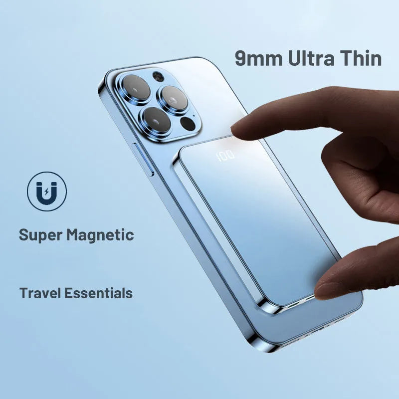 Magnetic Power Bank 10000mah Portable Charger For Samsung Xiaomi Apple External Battery Mini Wireless Powerbank Spare Battery