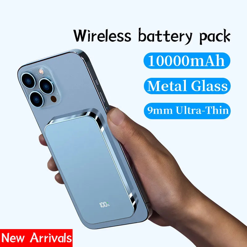 Magnetic Power Bank 10000mah Portable Charger For Samsung Xiaomi Apple External Battery Mini Wireless Powerbank Spare Battery