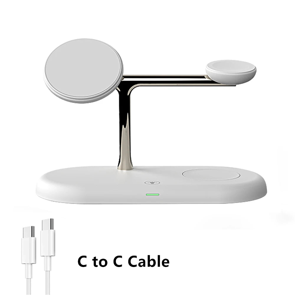 3 in 1 Wireless Charger For iPhone 12 13 14 15 16 ，for Apple Watch 10 9 8 7 6 / Airpods Pro /Galaxy Watch Fast Charging Station